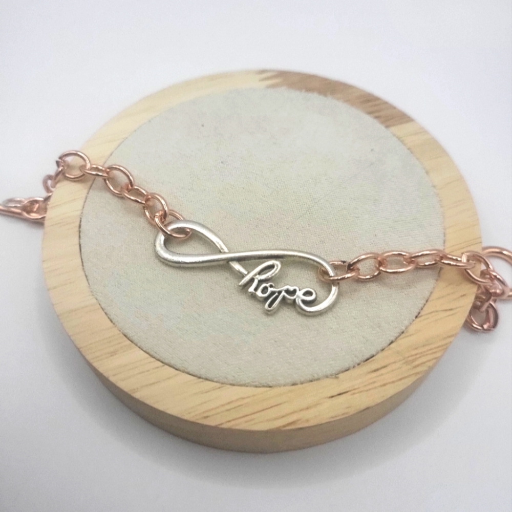 Infinity Hope Rose Gold Color Bracelet